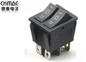 Quality Double Push Button Rocker Switch ON - OFF - ON 2 Way 6 Pins Over 1500 VAC / Min wholesale