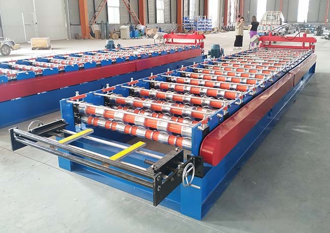 Solid Shaft IBR Sheet Roll Forming Machine Shaft Diameter 76mm Chain Transmission