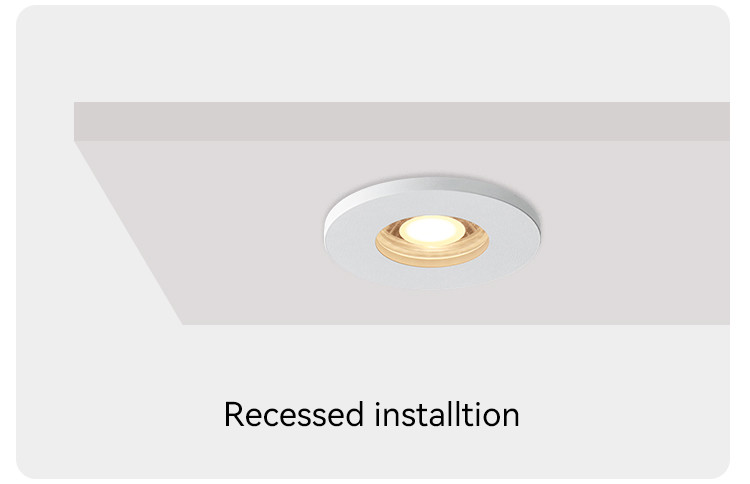 IP65 Rated 60mm Cut-out Round Aluminum Recessed MR16 GU10 Spotlight Housing