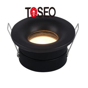 Quality 240V Round Waterproof IP65 Downlight Black Aluminum Bathroom LED Spotlights wholesale