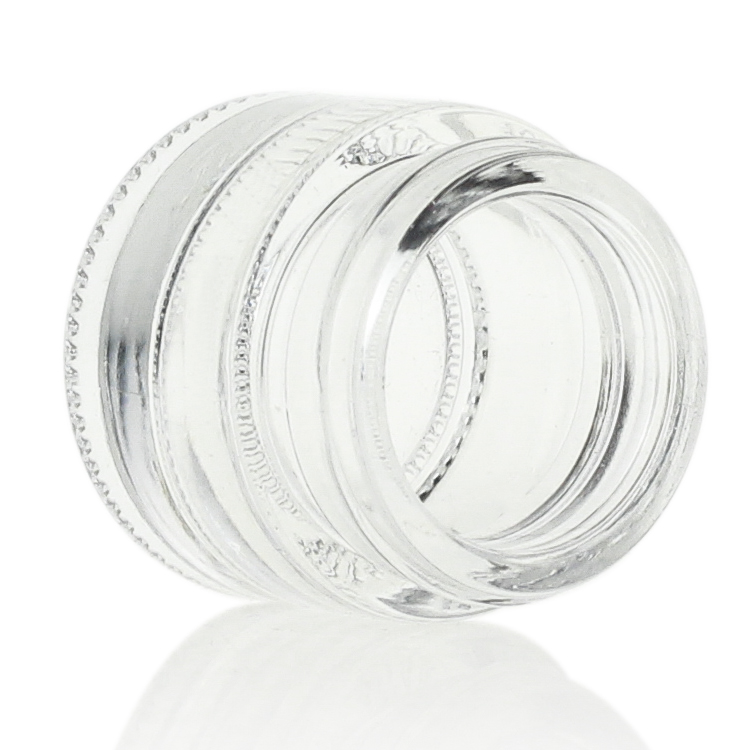 Clear Frosted 10g Cream Glass Jars For Cosmetic Lotion Cream