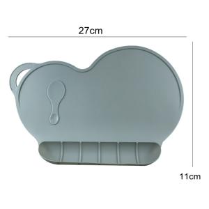 Quality Soft FDA Food Grade Free Custom Shape Kids Dinner Plate Silicone Baby Placemat wholesale