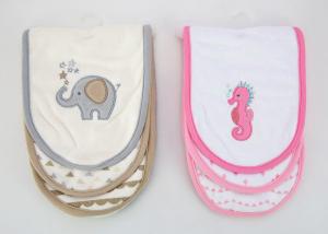 Quality 3 Pack Knitted Baby Burping Towels 6.25X18&quot; 200GSM Strong Absorption wholesale
