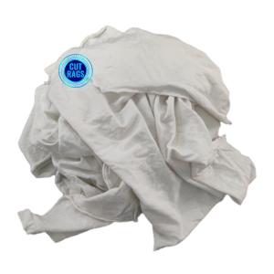 Quality Water &amp; oil absorbency 100% cotton white knitting T shirt rags for marine oil cleaning Industries 4lb Recycled White Clo wholesale