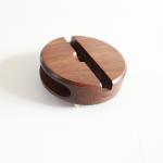 Walnut / Maple Wooden Portable Mini Speaker , Customized Smartphone Sound