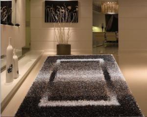 Quality Modern / Simple / Classic/ fleeciness sense China Made flooring rug carpet black grey soft shaggy rug wholesale