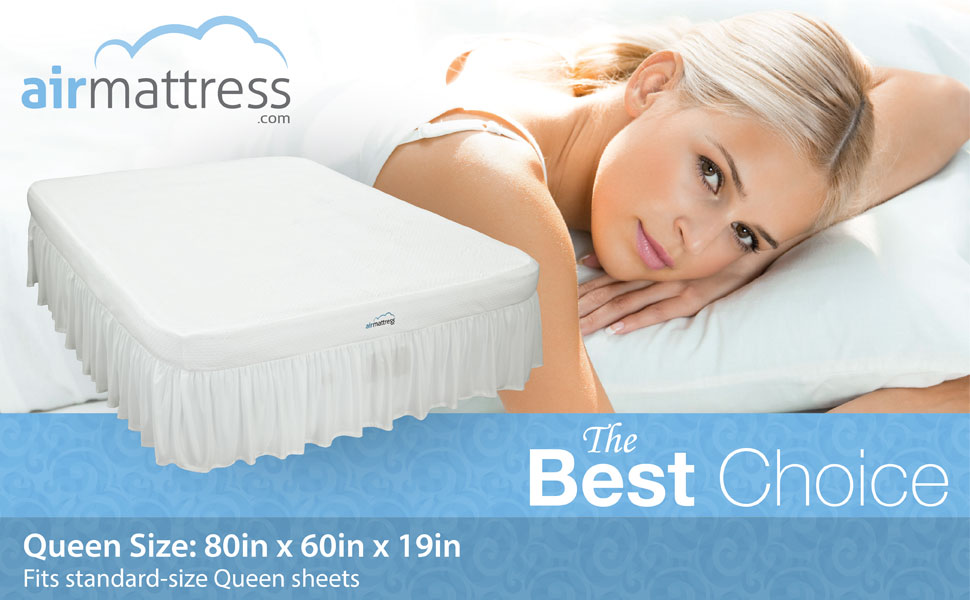 the queen size best choice air mattress with built in pump fits regular bed sheets