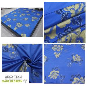 Quality GUANGZHOU Factory Wholesale Shiny Gold Powder Tricot fabric Mattress Fabric wholesale