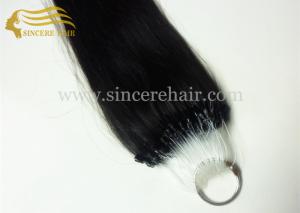 Quality Hot Product 18&quot; Straight Hair Extensions for sale - 45 CM Black Micro Links Loop Hair Extensions 1.0 G / Strand For Sale wholesale