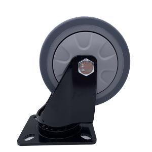 Quality 3 Inch TPR Rubber Caster Wheel with Swiveling Top Plate wholesale