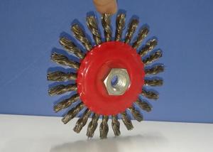 Quality 115mm M14 Nut Stainless Steel Knotted Wire Wheel Brush for Rust Removal wholesale