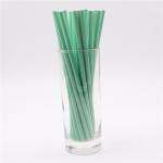 197mm 6mm Party Supplies Green And White Holiday Disposable Paper Straws