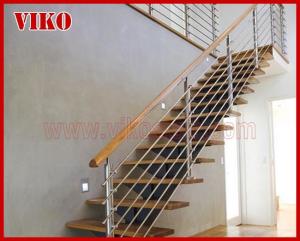 Quality Steel Cable Stair VK70SC Aluminum Baluster Treed BeechGlass Handrail 304 Stainless Steel Carbon SteelPowder-coate wholesale