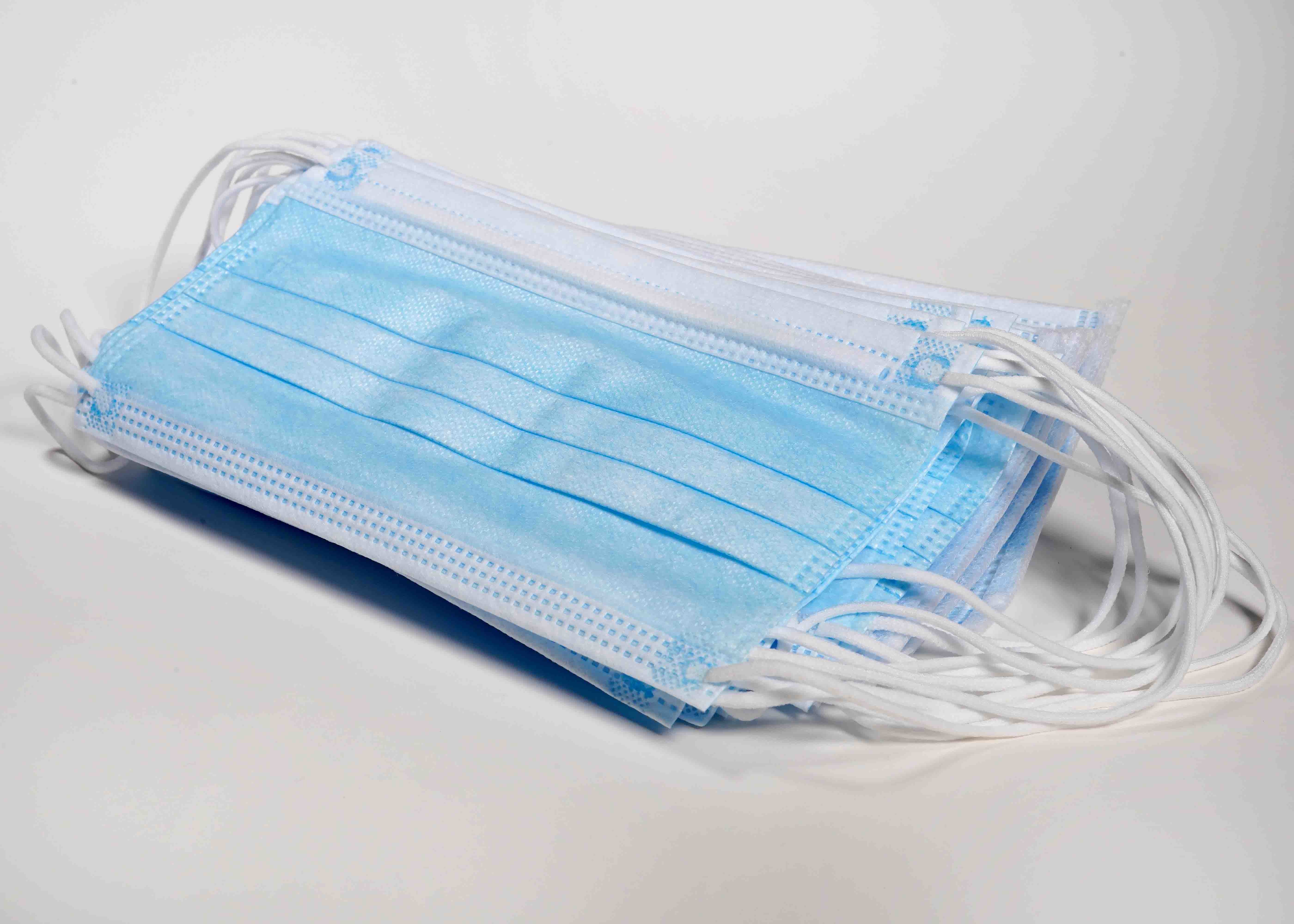 Single Use 3 Ply Face Mask / Sterile Face Masks 17.5x9.5cm Size