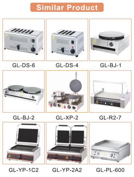 2800Pa LPG Gas Griddle Lightweight 30kg Kitchen Cooking Equipment With Even Heat