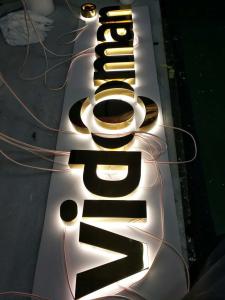 Quality 3D Custom Acrylic Lighted Channel Letter Signs 12000K For Bus Station Public Building wholesale