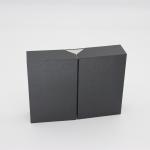Customized Double Door Tea Packaging Box Black Specialty Paper Magnetic Closure