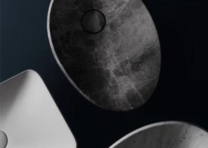 Quality Black Mable Natural Stone Sink Modern Round Shape Polished Finishing wholesale