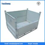Wholesale warehouse galvanized steel container,foldable metal cage storage