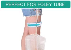 Quality 5cm FDA Reusable Silicone Foley Catheter Leg Bag Straps wholesale