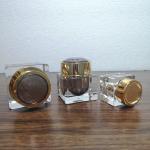 Dark Square PET 50g Empty Cosmetic Cream Jars