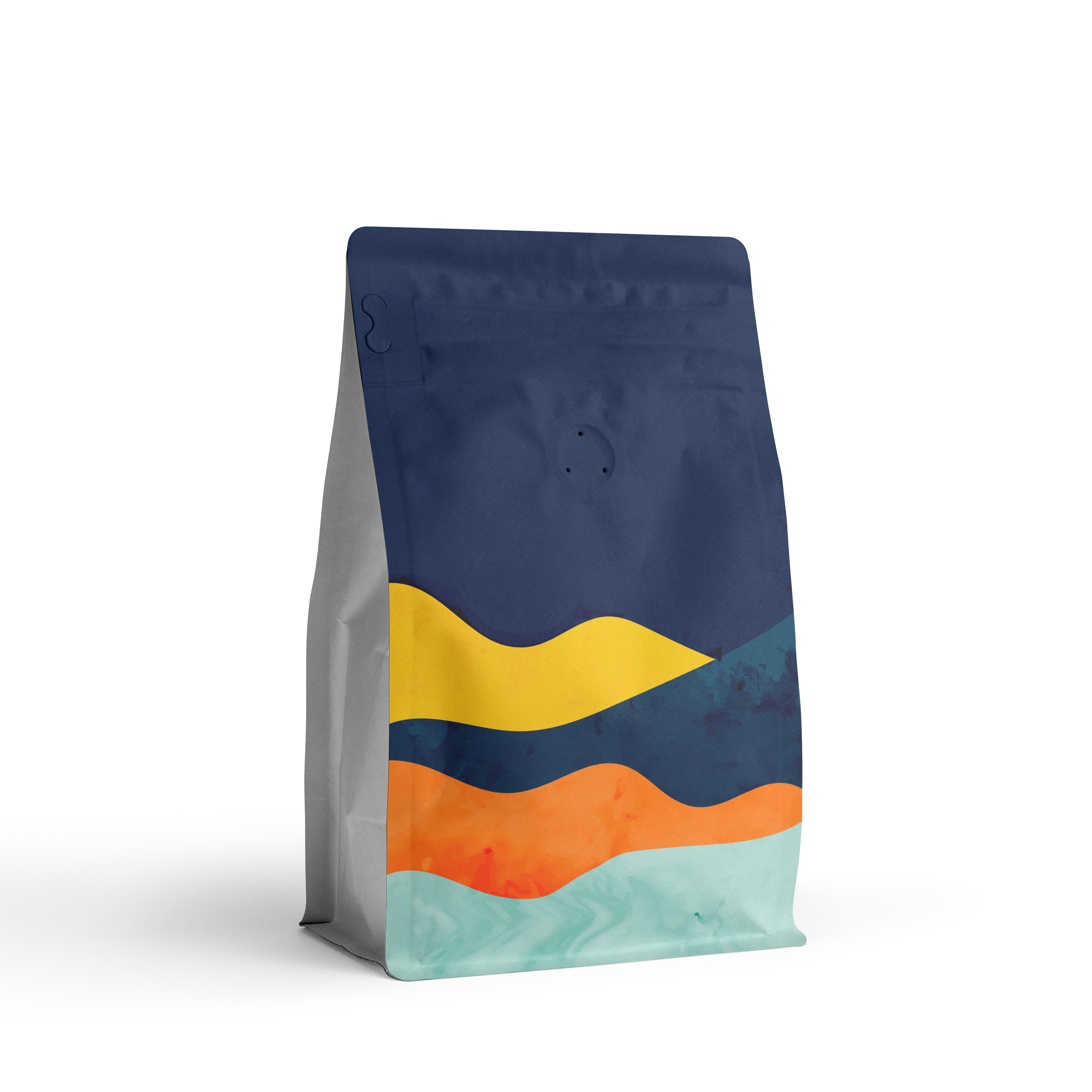 Matte Coffee 150mic 250g Flat Bottom Bag Gravnre Printing