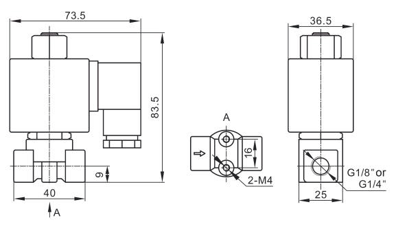 Screw Air Compressor Solenoid Valve 3 Way 1/8'' 1/4'' 24VDC 220VAC