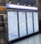 Vertical 5 Layer R290 Commercial Glass Door Freezer Showcase