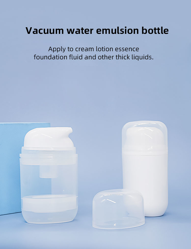 Sunscreen Container 50ml Plastic Airless Lotion Bottle For Baby Skincare