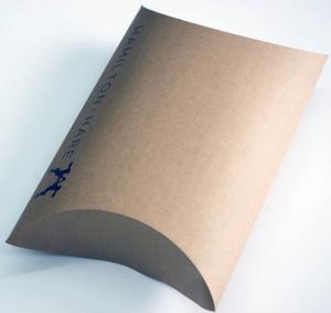 Quality Brown Color Kraft Paper Pillow Box Packaging , Pillow Shape Paper Box wholesale