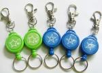 32mm Retractable Metal ID Badge Reel , Yoyo Key Holder With Dome Epoxy Sticker