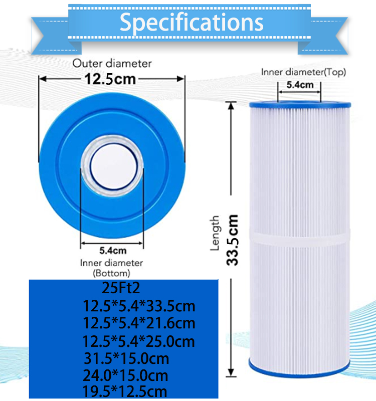 Spa Hot Tub Water Filter Element Swimming Pool Filter Cartridge Element