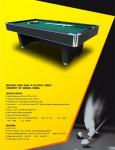 Dark Green 8FT Heavy Duty Pool Table Chromed Metal Corner For Teenages Playing