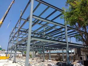 Quality Strong Welded H Steel Structural Buildings With Steel Truss / Sandwich Panel wholesale