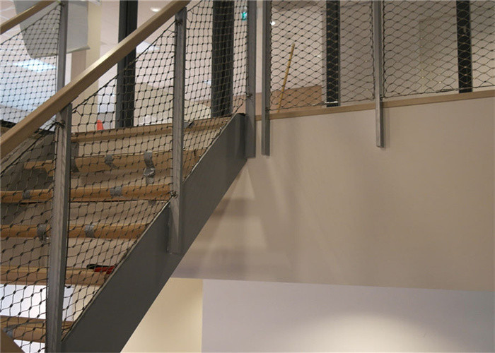 60*105mm Stainless Steel Ferrule Rope Mesh Diamond Stair Railing Infill Netting Safety