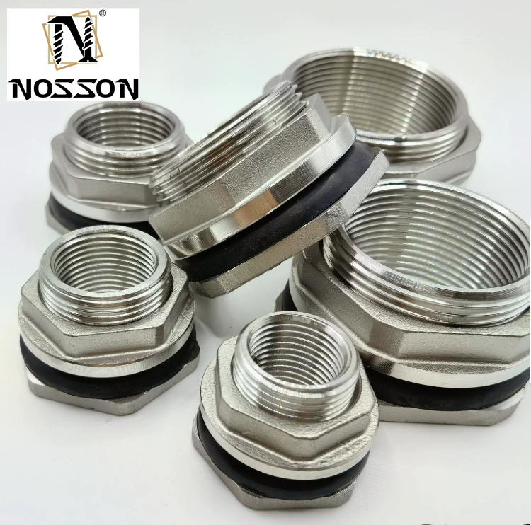 Stainless Steel 1/2" Equal Bulkhead Water Tank Connector for Long-Lasting Water Connections in Industrial Applications