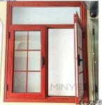 Sealing Aluminium Casement Windows red Customized Aluminum Frame Casement