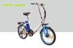 Blue Mens Women'S Electric Folding Bike , Citizen Folding Electric Bike 20"