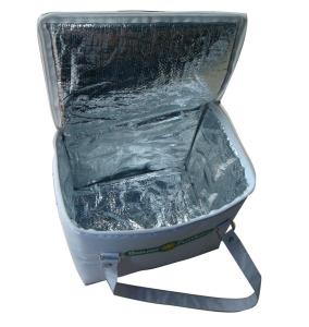 Quality High end Reusable White Nylon Thermal Insulated Bags With Aluminum Foil And White Zipper wholesale