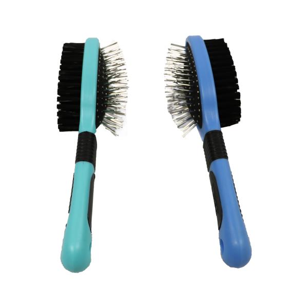 Large Pet Rubber Deshedding Brush For Dogs Cats Grooming Double Sided Flea Comb