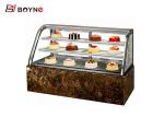 Countertop Glass Cake Showcase Chiller , 2Layer Cake Arc Shape Shop Display