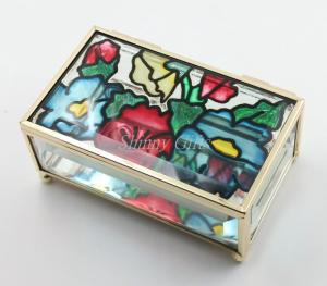 Quality Shinny Gifts New Wedding Gifts Enamel Glass Jewelry Boxes Collection Boxes wholesale