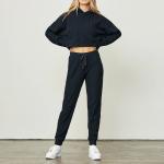 Ribbed Nylon Spandex Womens Loungewear Set 360gsm Tracksuit Sets For Women