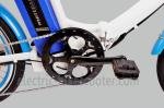 Blue Mens Women'S Electric Folding Bike , Citizen Folding Electric Bike 20"