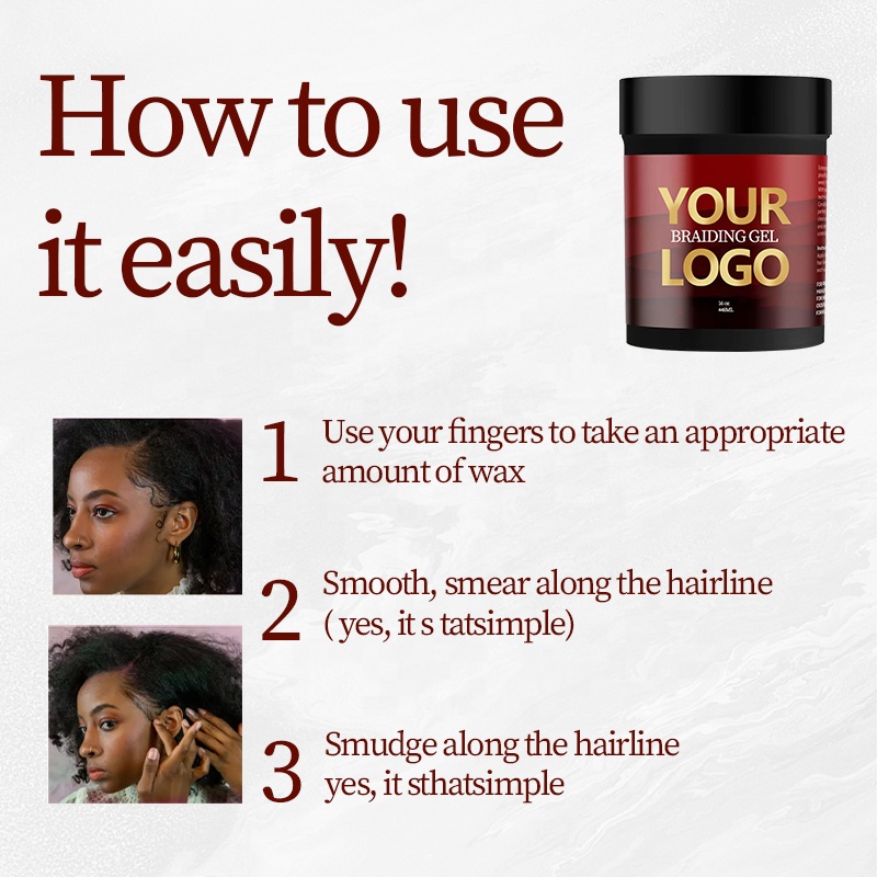 Customization African Hair Moisturizing Twists Locs Styling Braiding Gel for All Ages