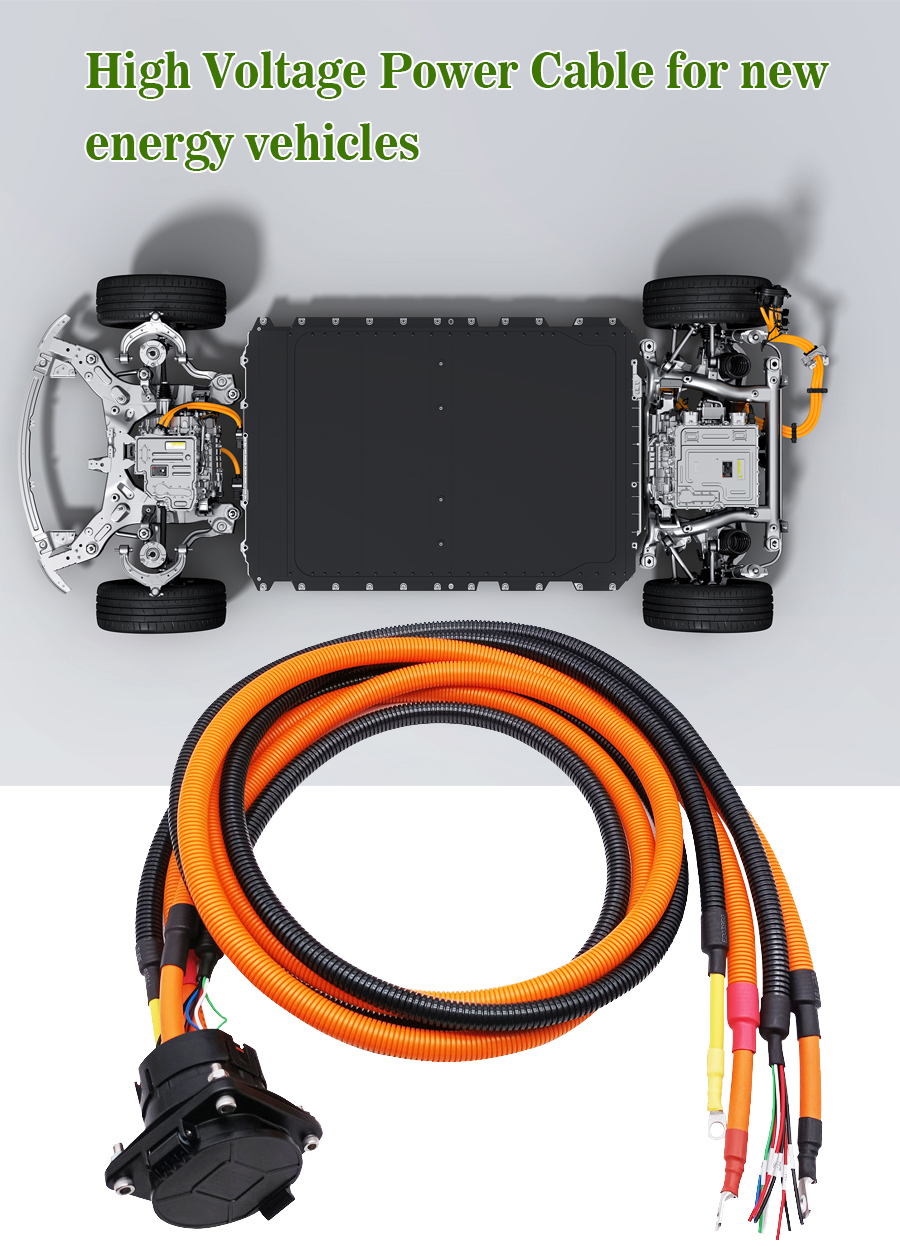 CTS Industrial Wiring Harness for Motorcycle Auto Electric Vehicle High Voltage Power Cable