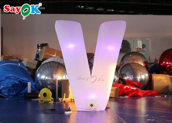 ROHS Inflatable Love Letters With 17 - Color Changed By Touch Screen Remote Control