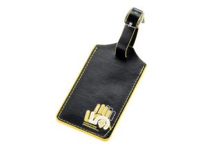 Quality IMEGA PU Leather Travel Luggage Tag Rectangle Customized Personalized Baggage Tag wholesale