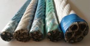 China 6 Strands Fishing Rope Polyester Combination Rope 12-60mm on sale