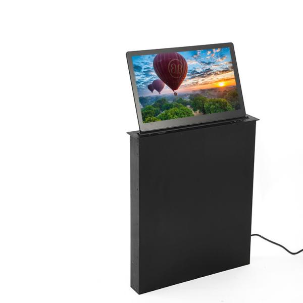 17 Inch LCD Monitor Lift Audio Conference System , Double Screen Motorized